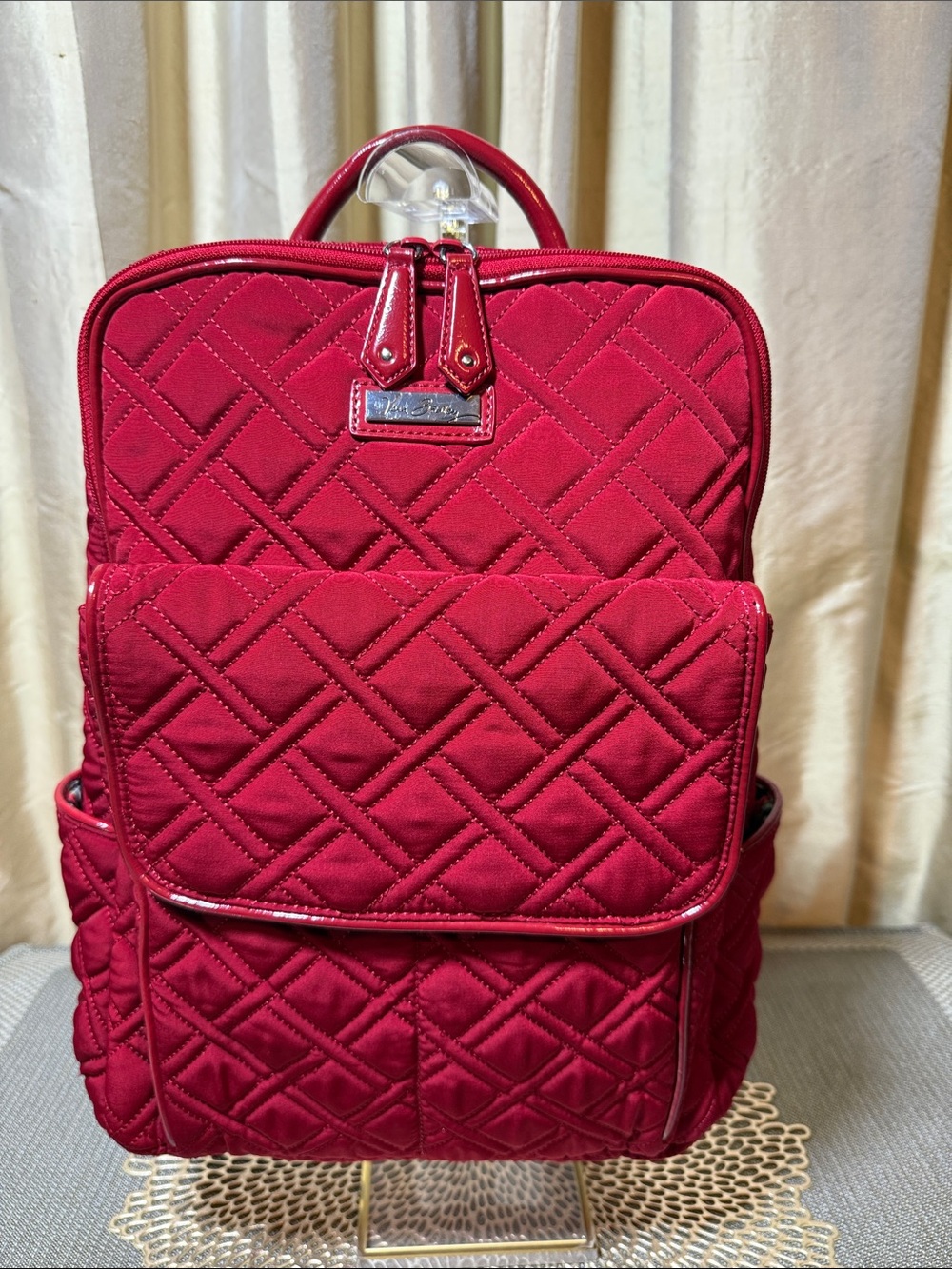 Vera Bradley Quilted Backpack- Red